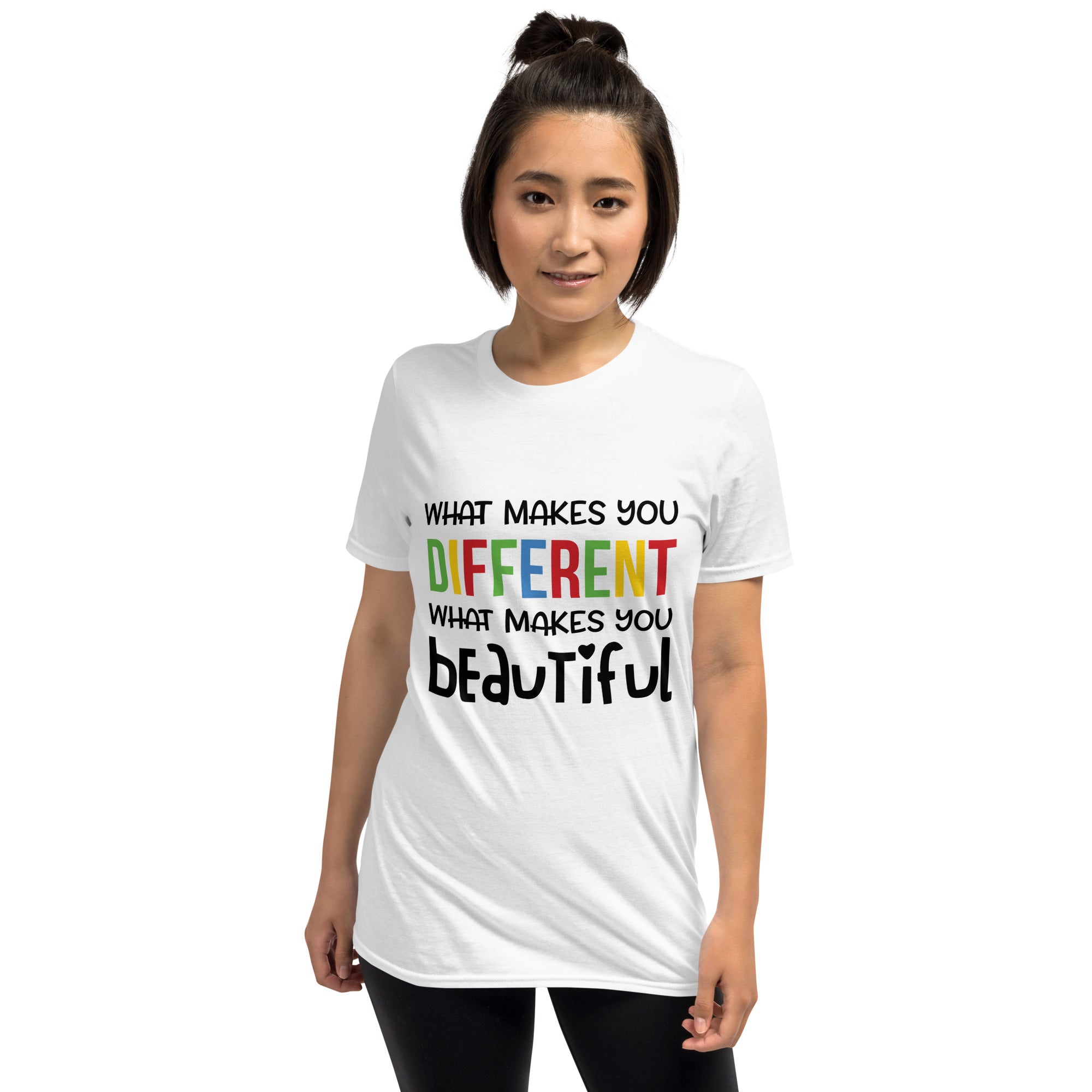 Short-Sleeve Unisex T-Shirt- What makes you different is What Makes you Beautiful