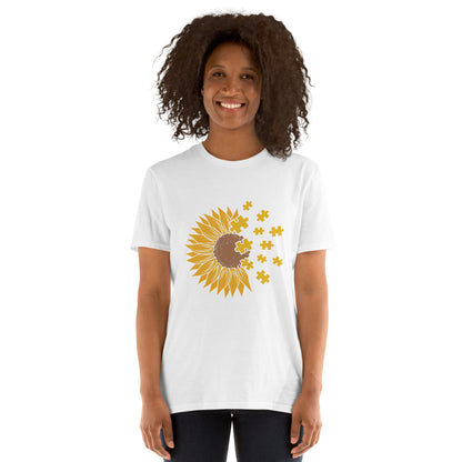 Short-Sleeve Unisex T-Shirt- Sunflower Autism