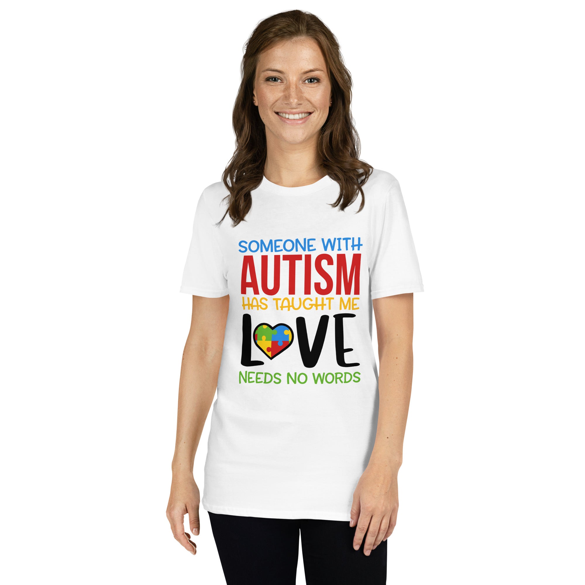 Short-Sleeve Unisex T-Shirt- Someone With Autism