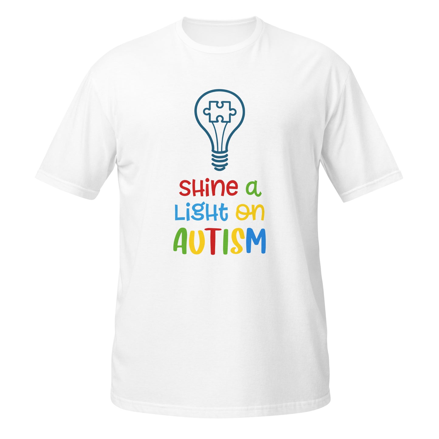 Short-Sleeve Unisex T-Shirt- Shine a light on autism