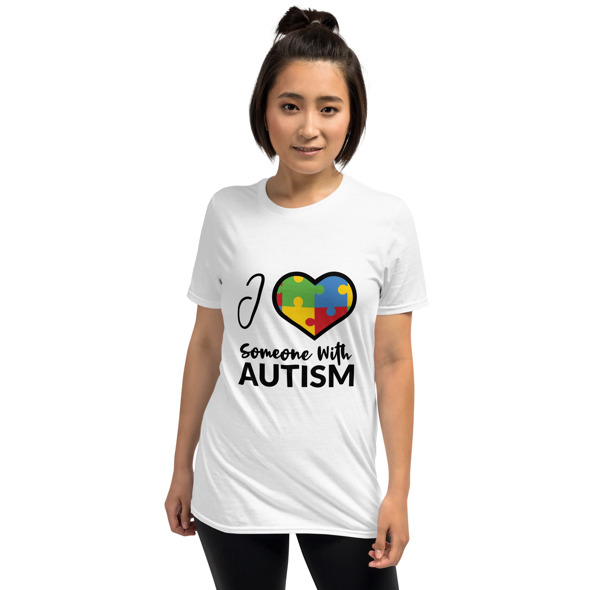 Short-Sleeve Unisex T-Shirt- I Love Someone With Autism