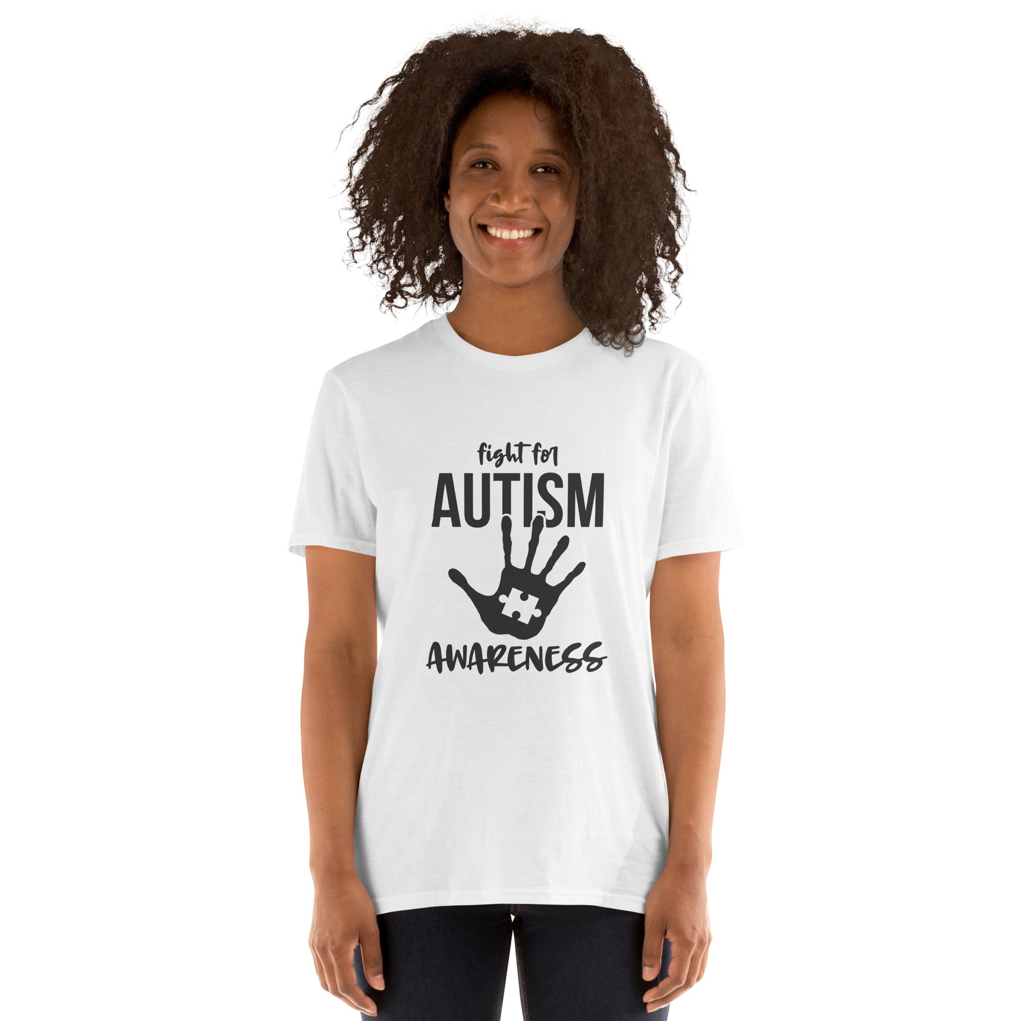 Short-Sleeve Unisex T-Shirt- Fight for autism awareness