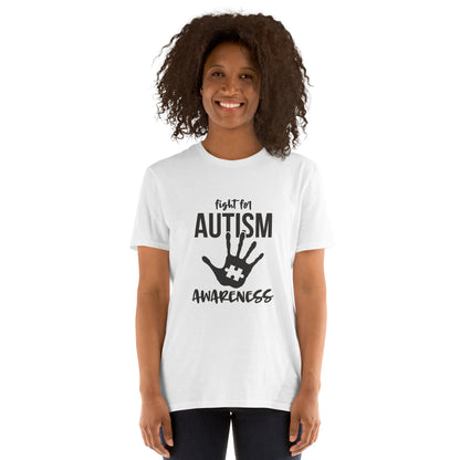 Short-Sleeve Unisex T-Shirt- Fight for autism awareness