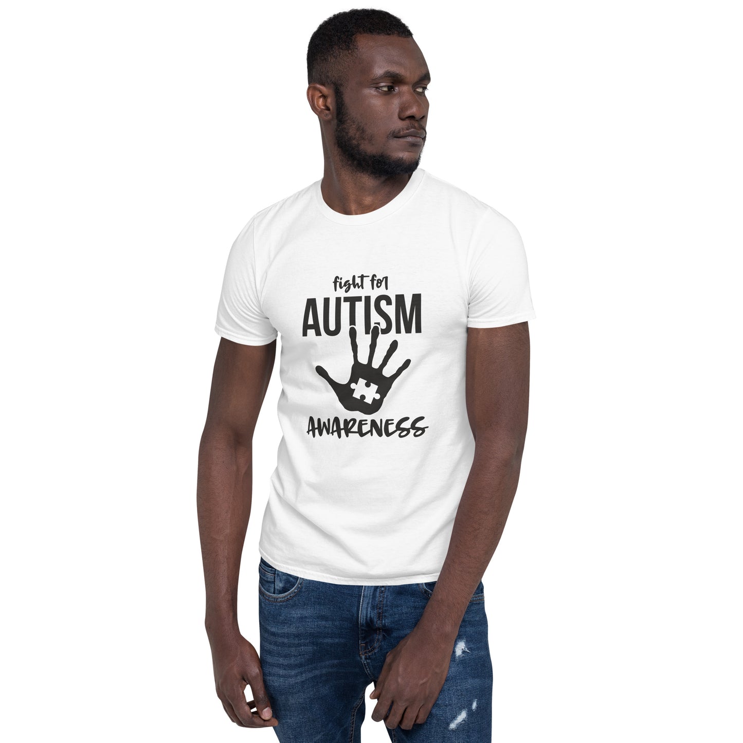 Short-Sleeve Unisex T-Shirt- Fight for autism awareness