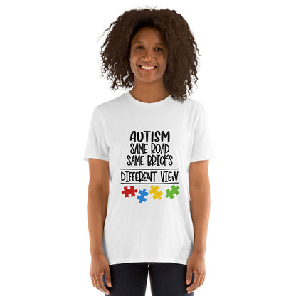 Short-Sleeve Unisex T-Shirt- Autism Same Road