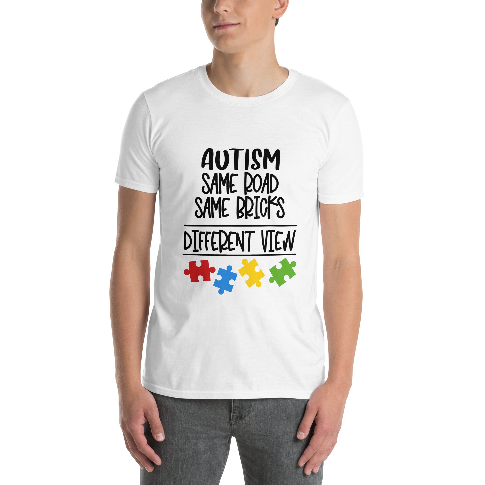 Short-Sleeve Unisex T-Shirt- Autism Same Road