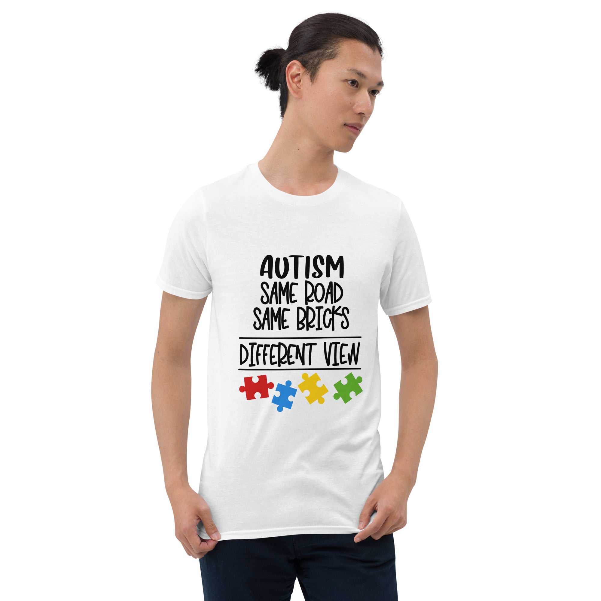 Short-Sleeve Unisex T-Shirt- Autism Same Road