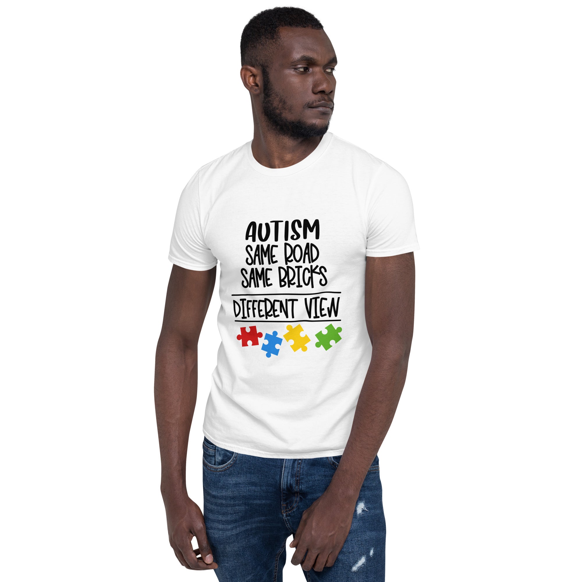 Short-Sleeve Unisex T-Shirt- Autism Same Road