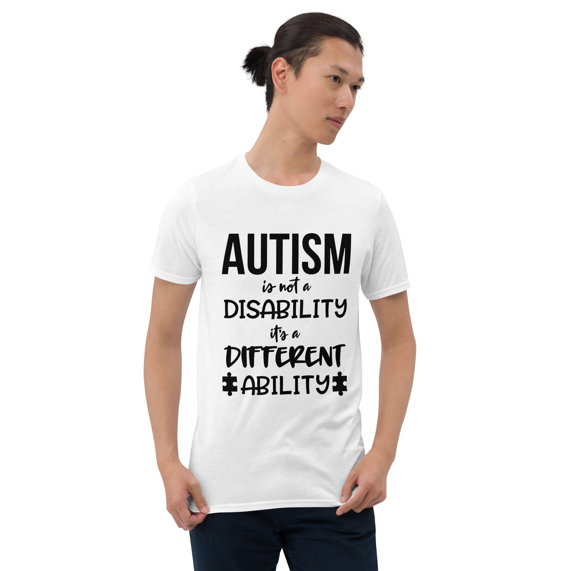 Short-Sleeve Unisex T-Shirt- Autism is not a disability its a