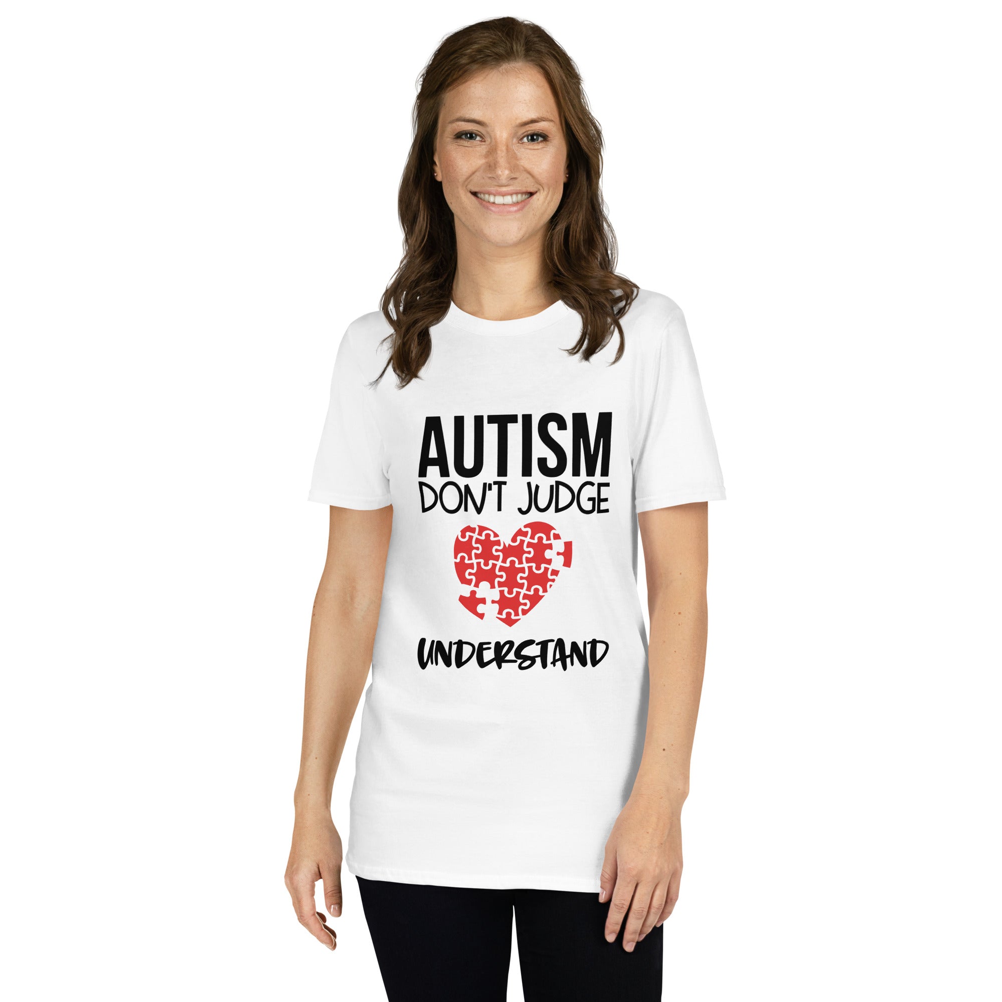 Short-Sleeve Unisex T-Shirt- Autism don t judge understand