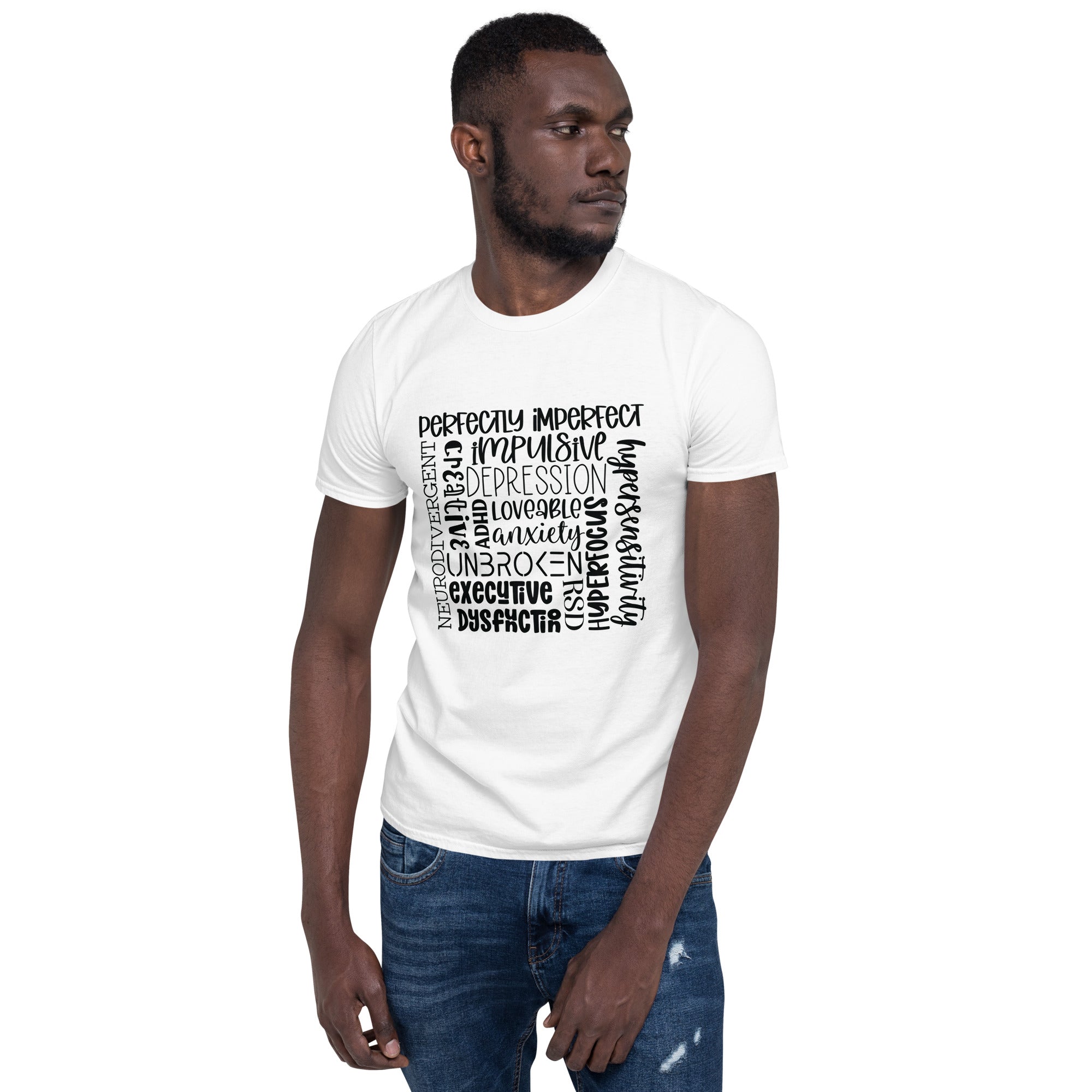 Short-Sleeve Unisex T-Shirt- ADHD- Subway Art Separate Words