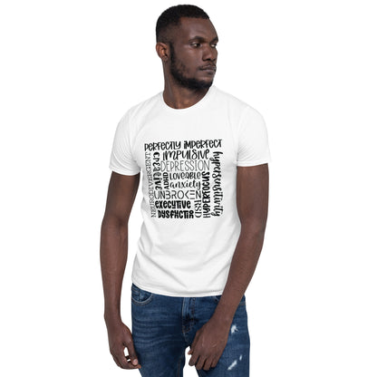 Short-Sleeve Unisex T-Shirt- ADHD- Subway Art Separate Words