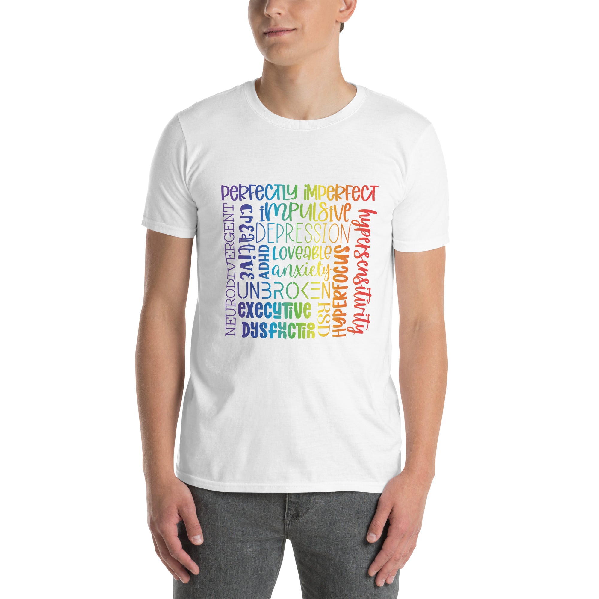 Short-Sleeve Unisex T-Shirt- ADHD- Subway Art Separate Words