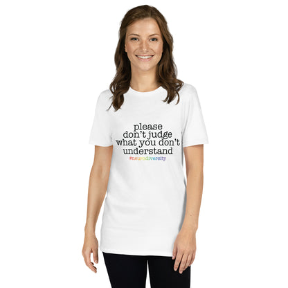 Short-Sleeve Unisex T-Shirt- ADHD- Please Dont Judge