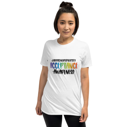 Short-Sleeve Unisex T-Shirt- ADHD- Embrace Neuro diversity