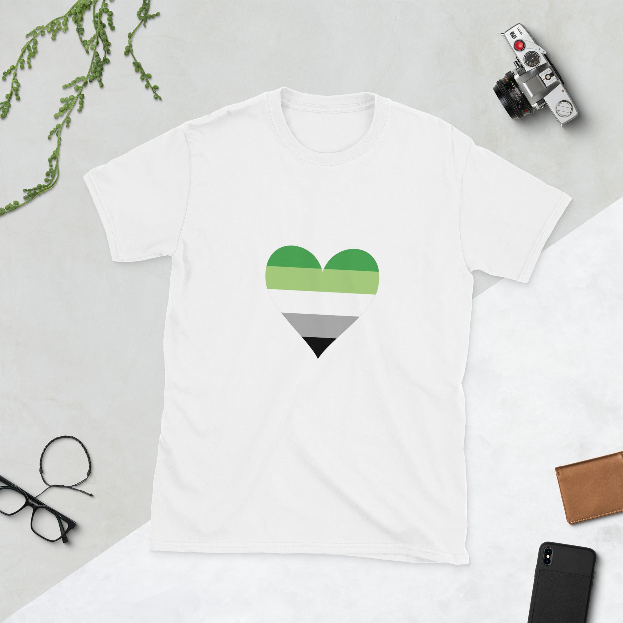 Short-Sleeve Unisex T-Shirt-Aromantic Heart