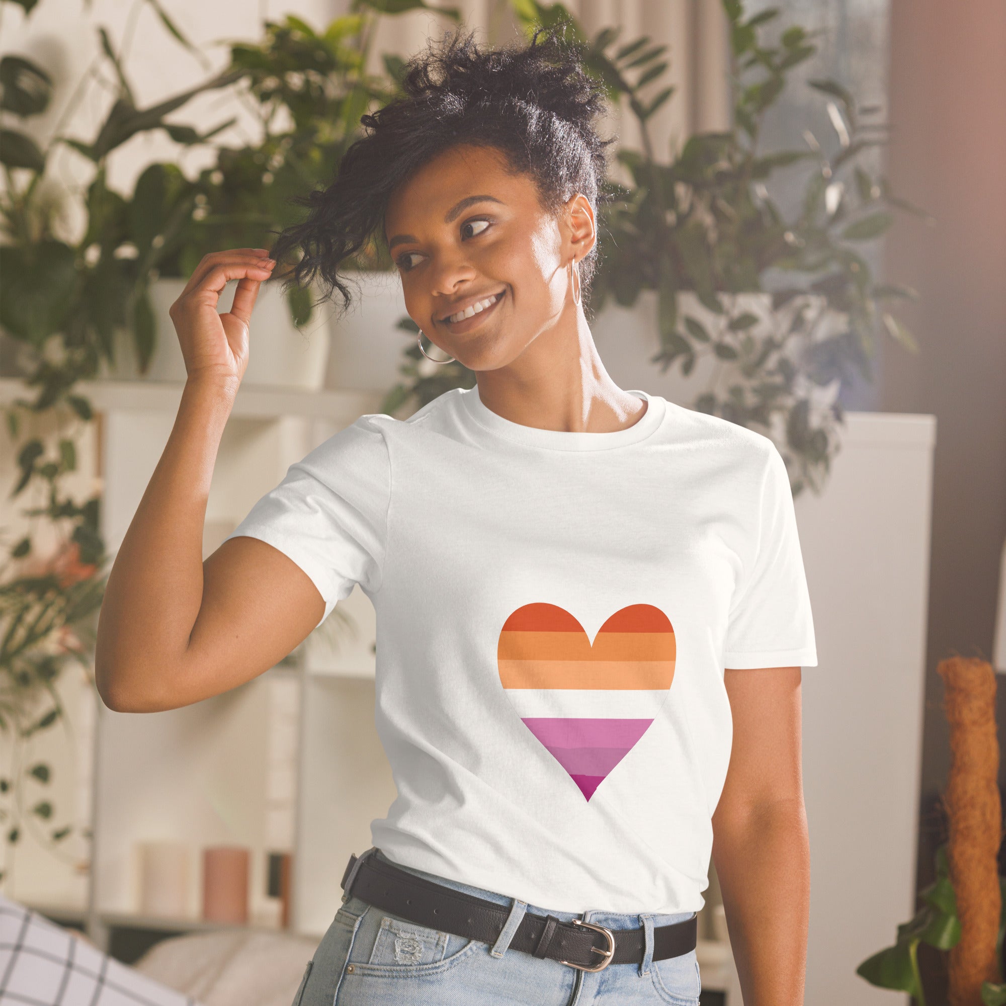 Short-Sleeve Unisex T-Shirt-Lesbian Heart