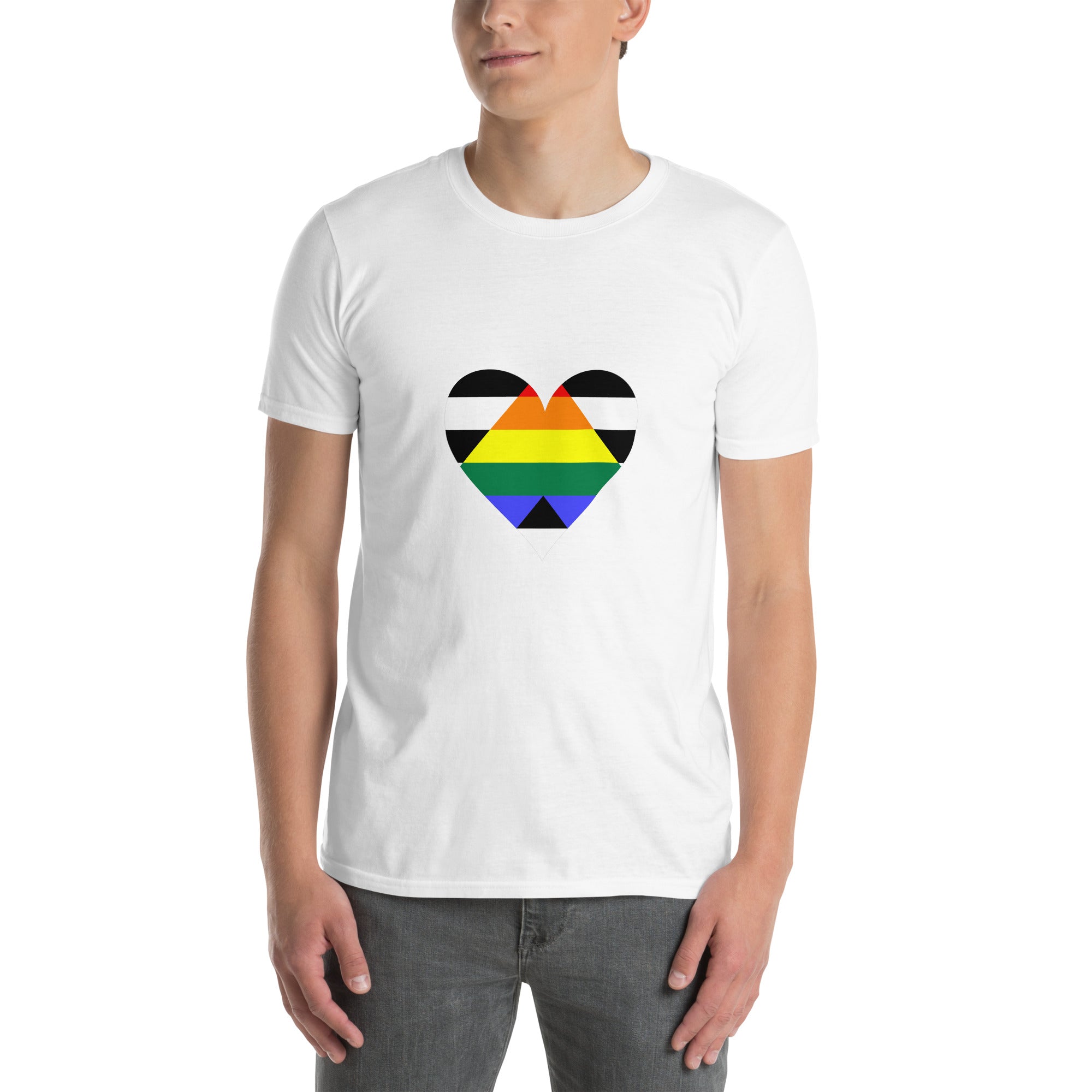 Short-Sleeve Unisex T-Shirt-Straight Ally Heart