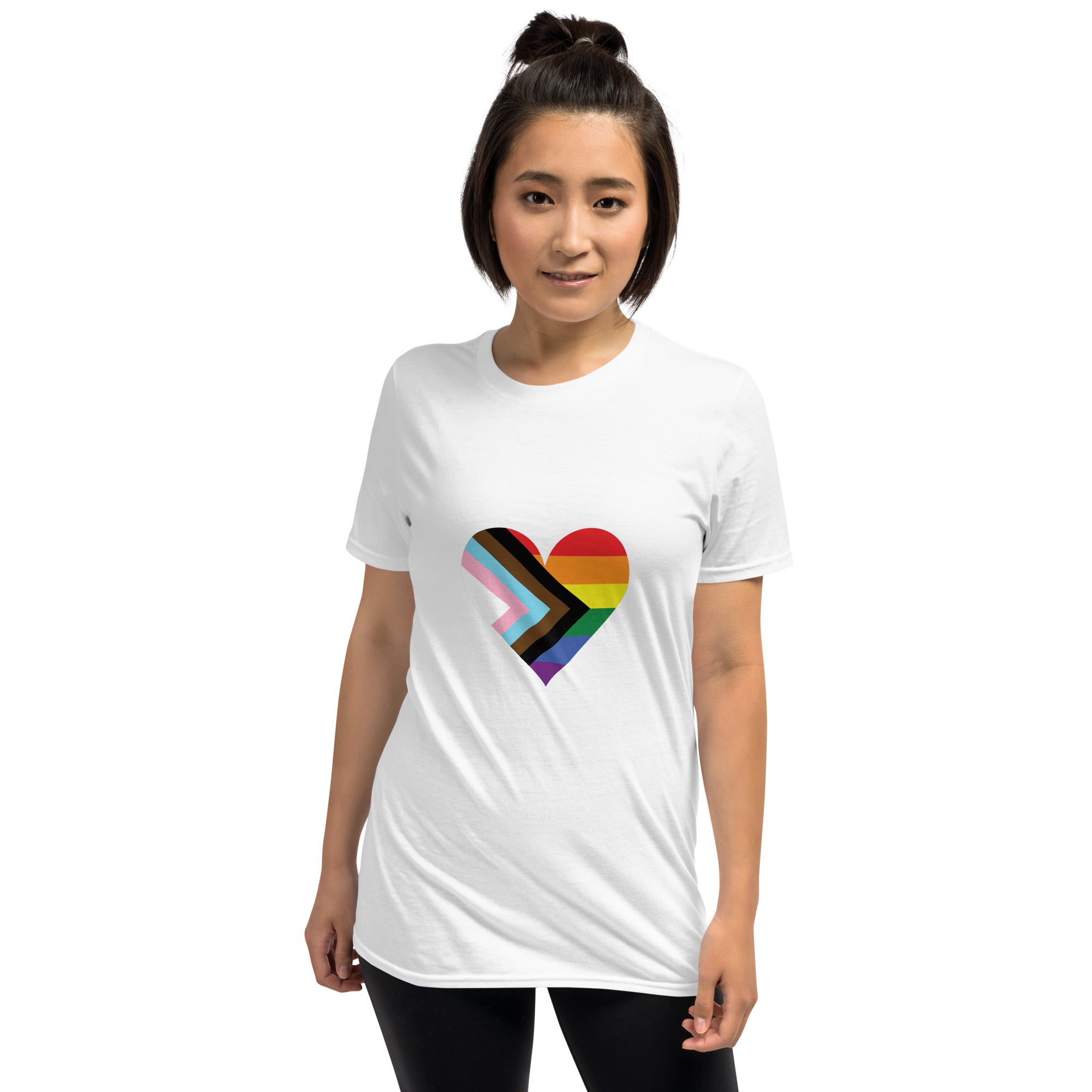 Short-Sleeve Unisex T-Shirt-Progress Pride Heart