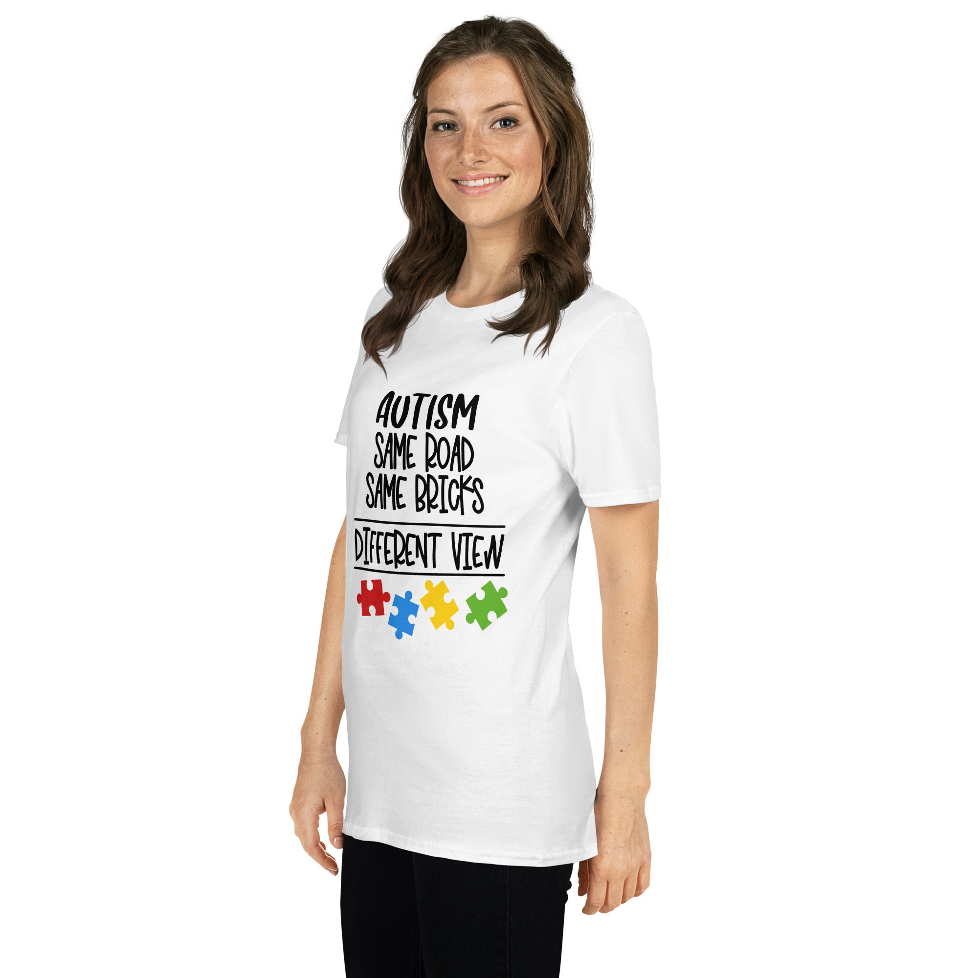 Short-Sleeve Unisex T-Shirt- Autism Same Road