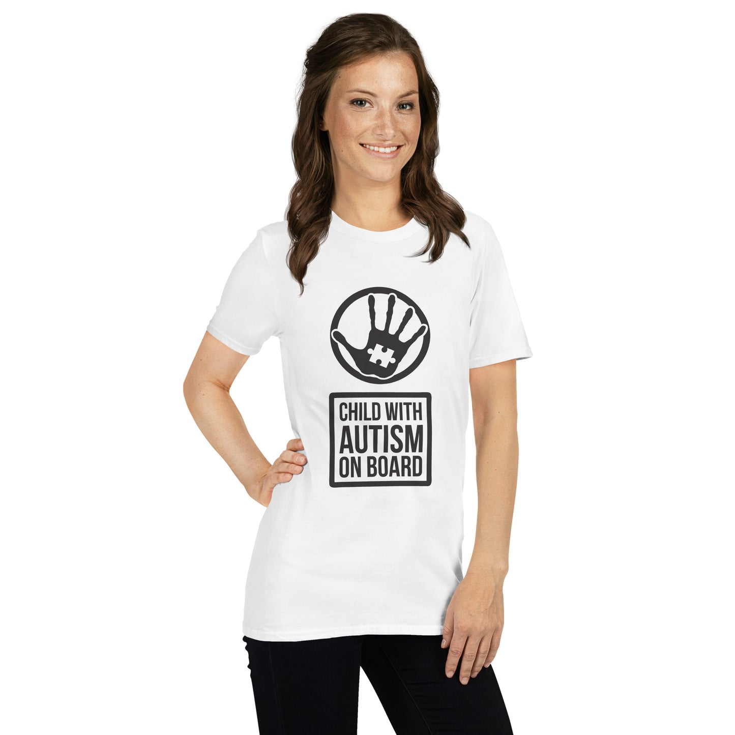 Short-Sleeve Unisex T-Shirt- Child with Autism on Board