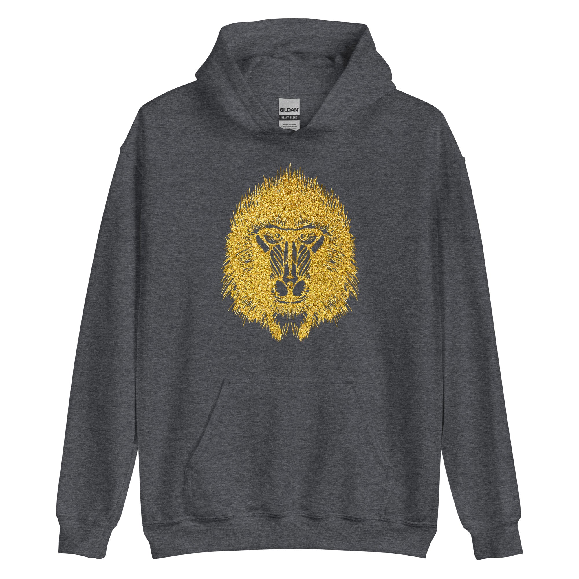 Unisex Hoodie- Baboon Gold Print