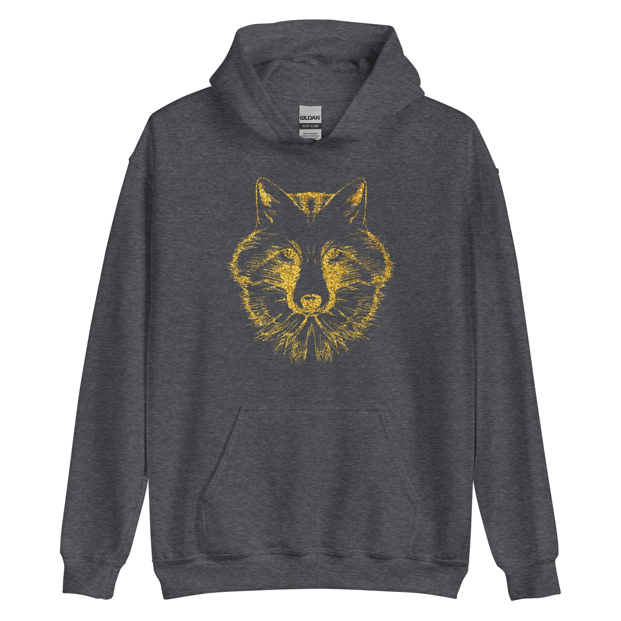 Unisex Hoodie- Wolf Gold Print