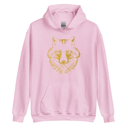 Unisex Hoodie- Wolf Gold Print