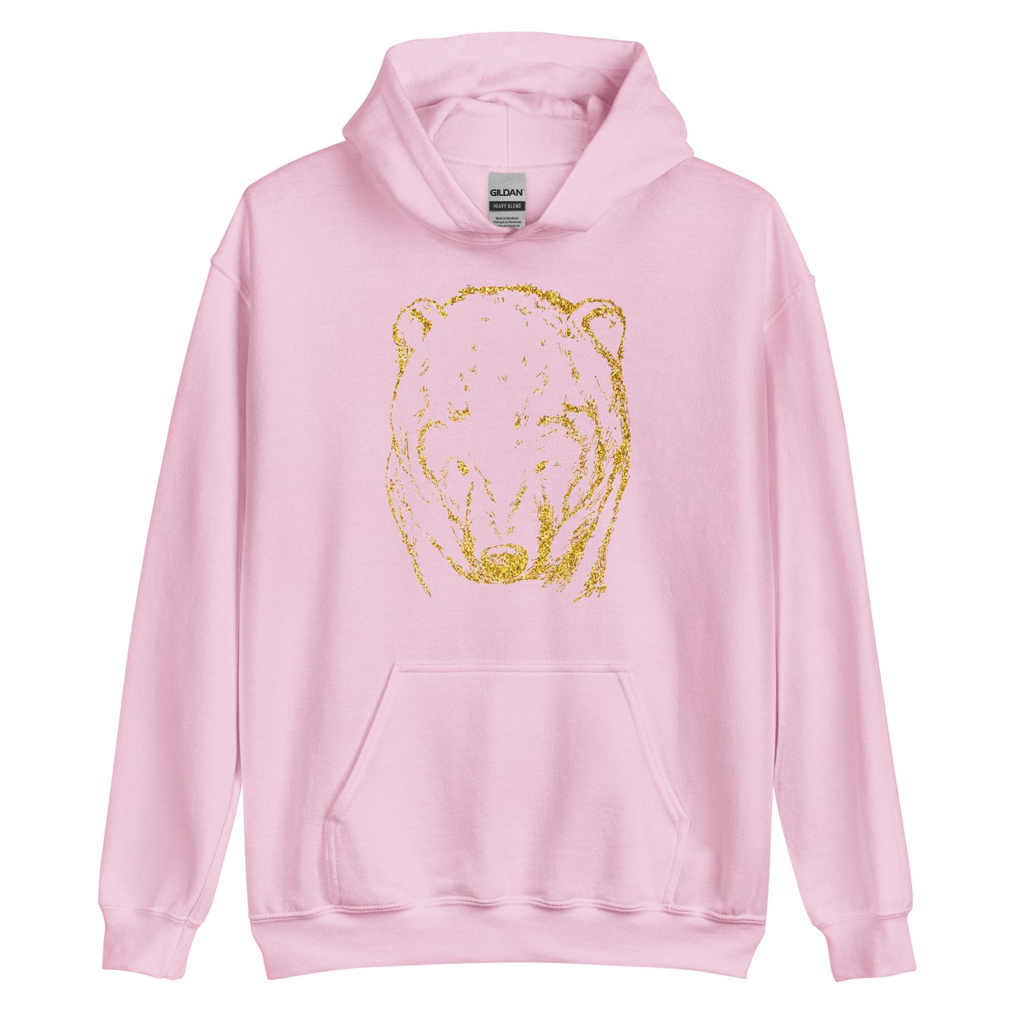 Unisex Hoodie- Bear Gold Print