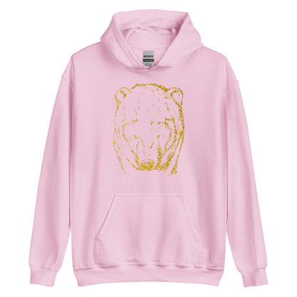 Unisex Hoodie- Bear Gold Print
