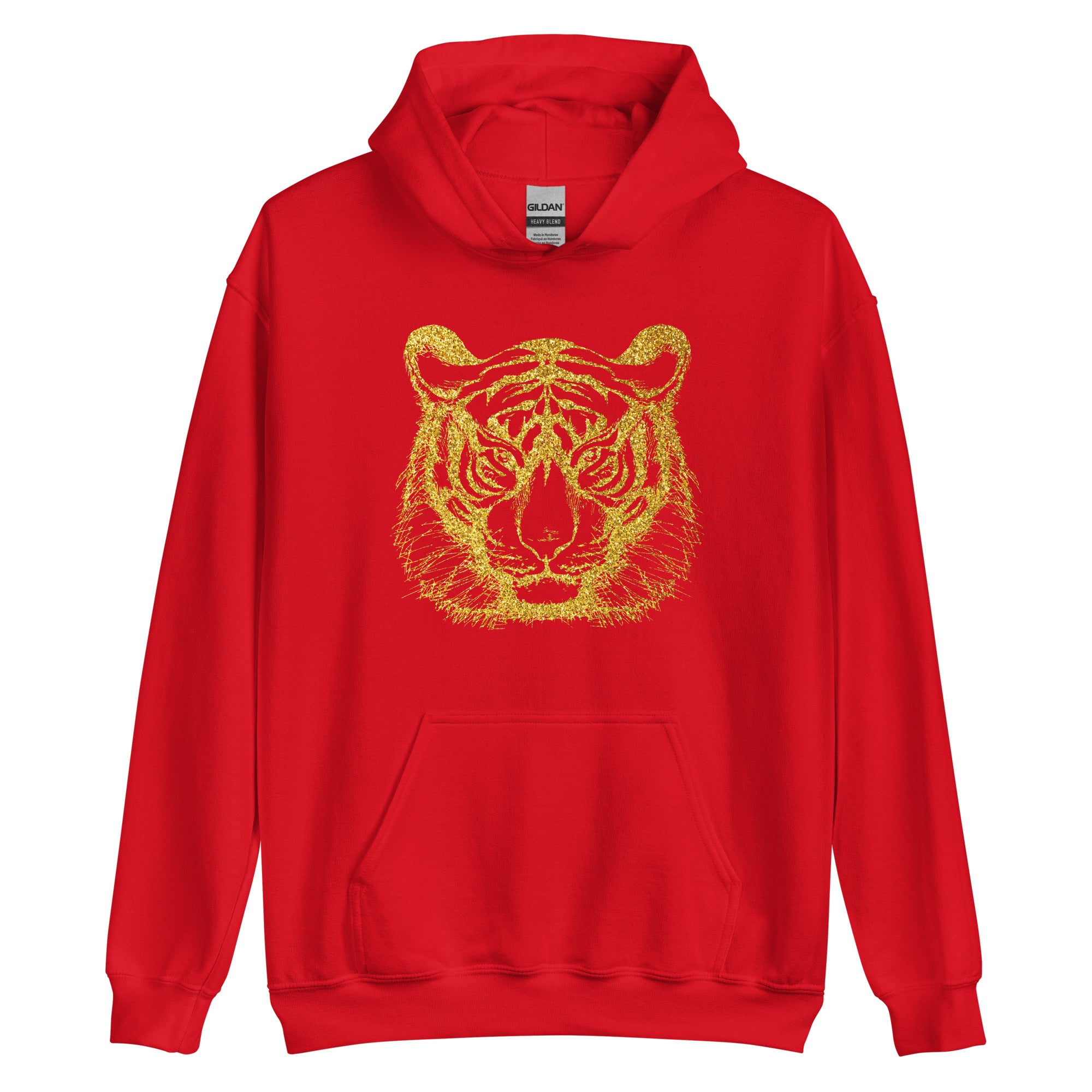 Unisex Hoodie- Tiger Gold Print