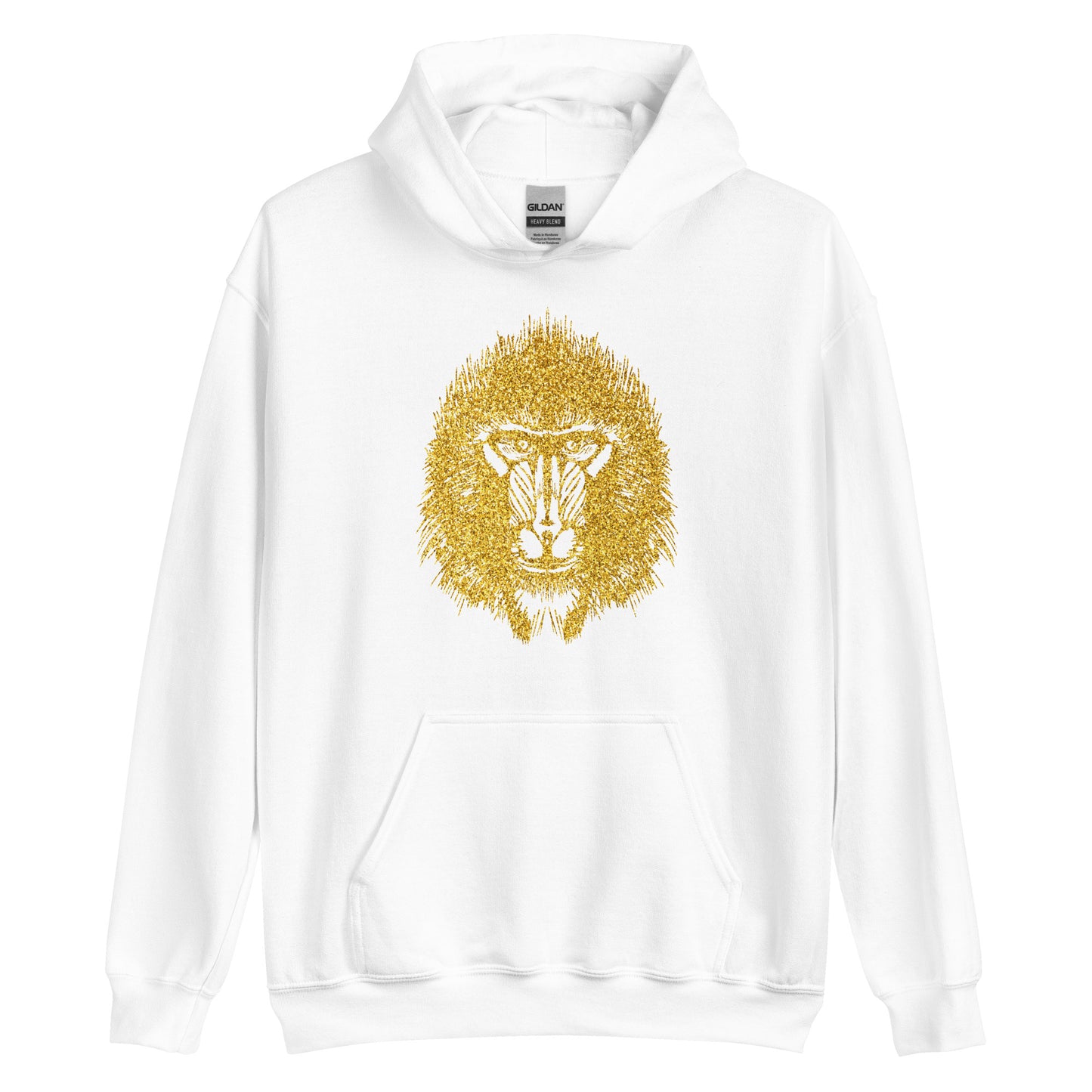 Unisex Hoodie- Baboon Gold Print