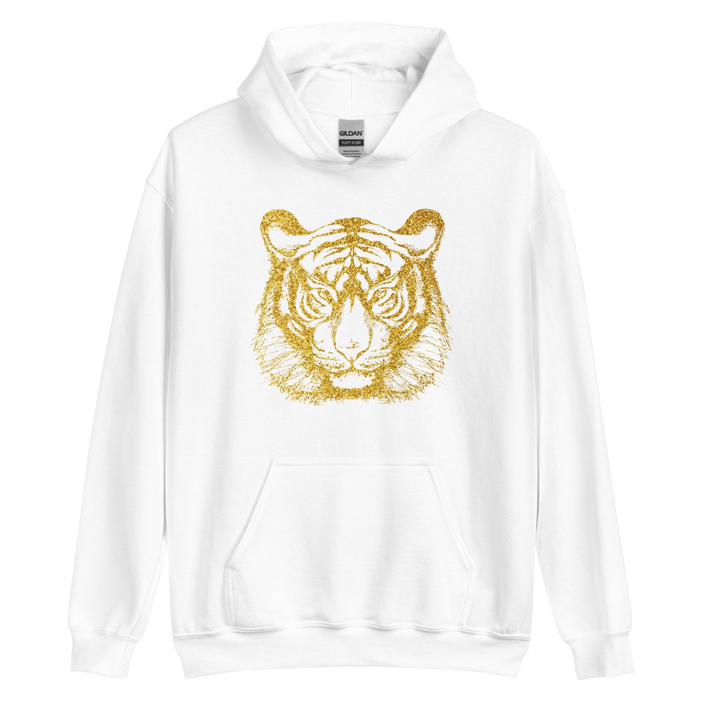 Unisex Hoodie- Tiger Gold Print