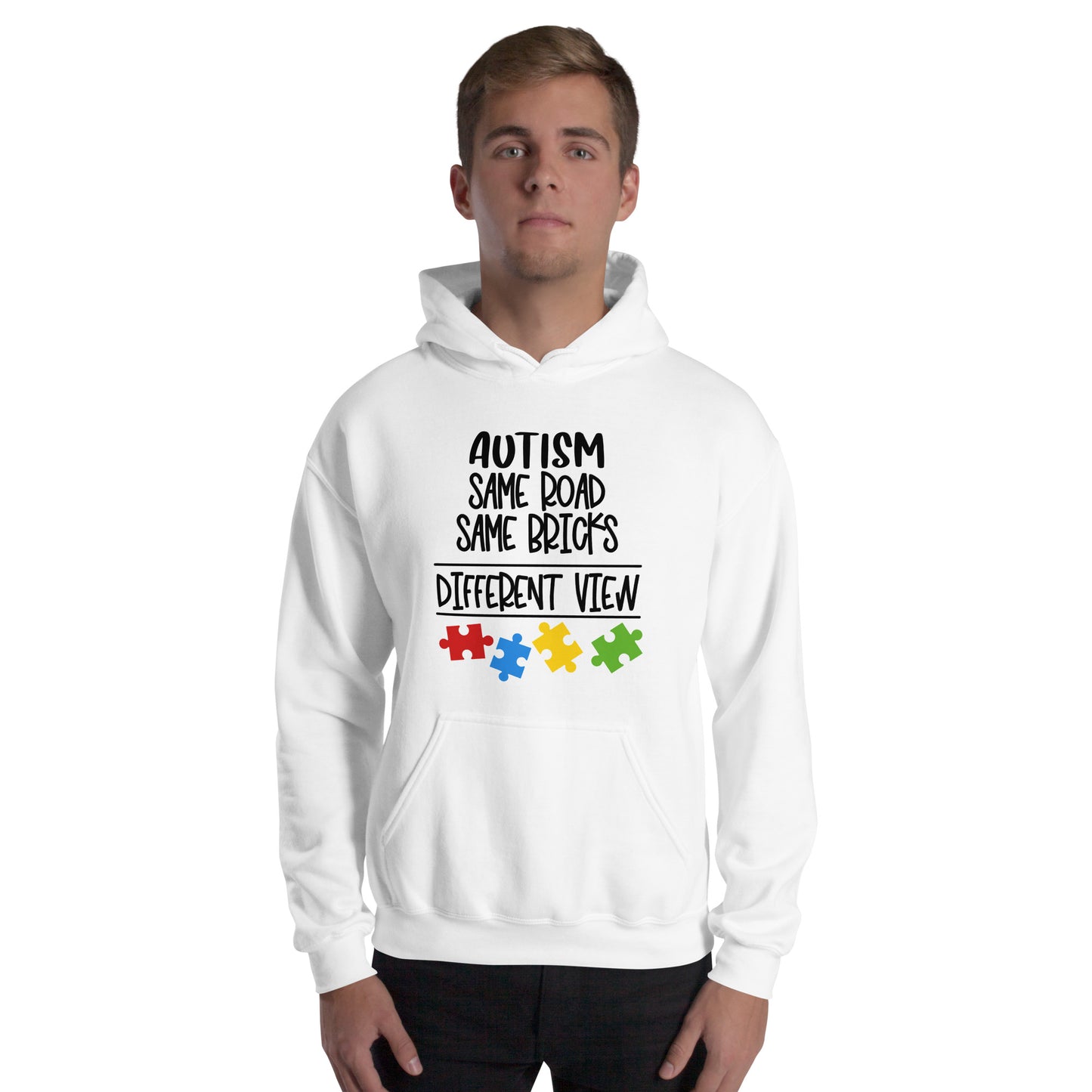 Unisex Hoodie- Autism Same Road