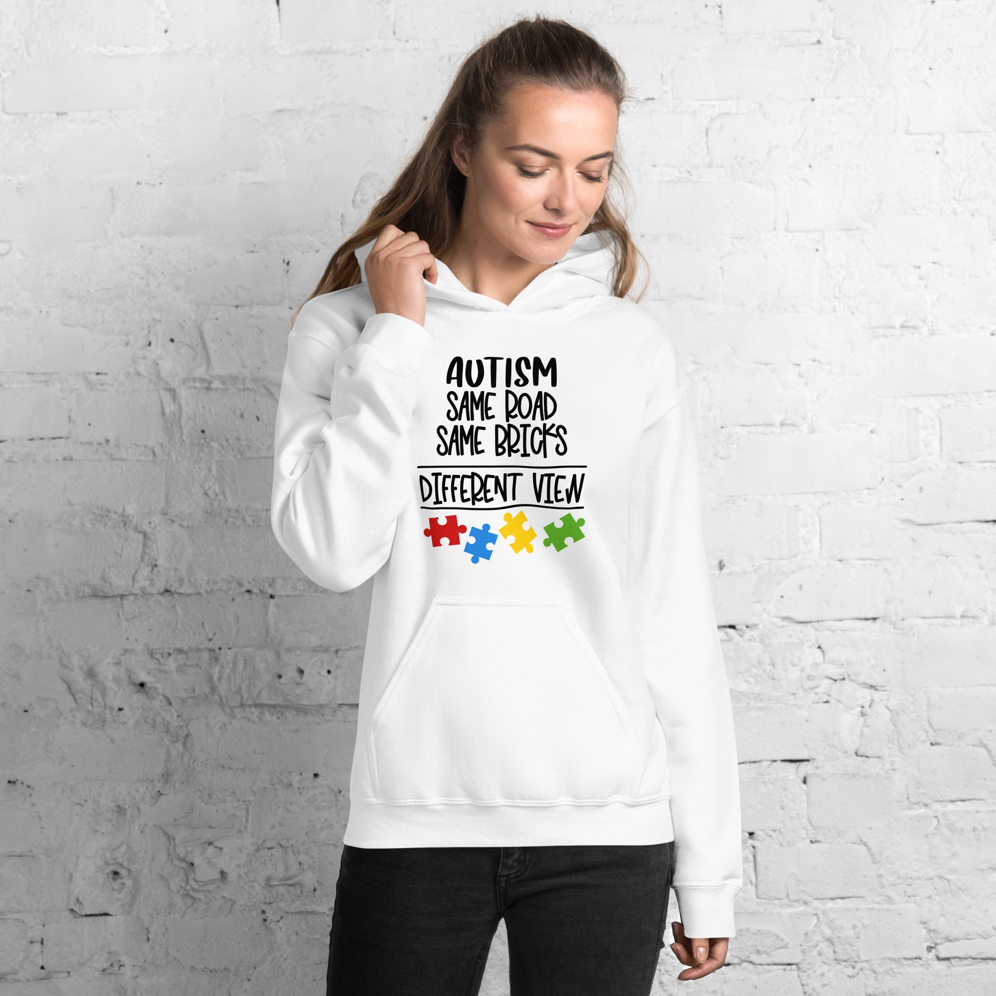 Unisex Hoodie- Autism Same Road