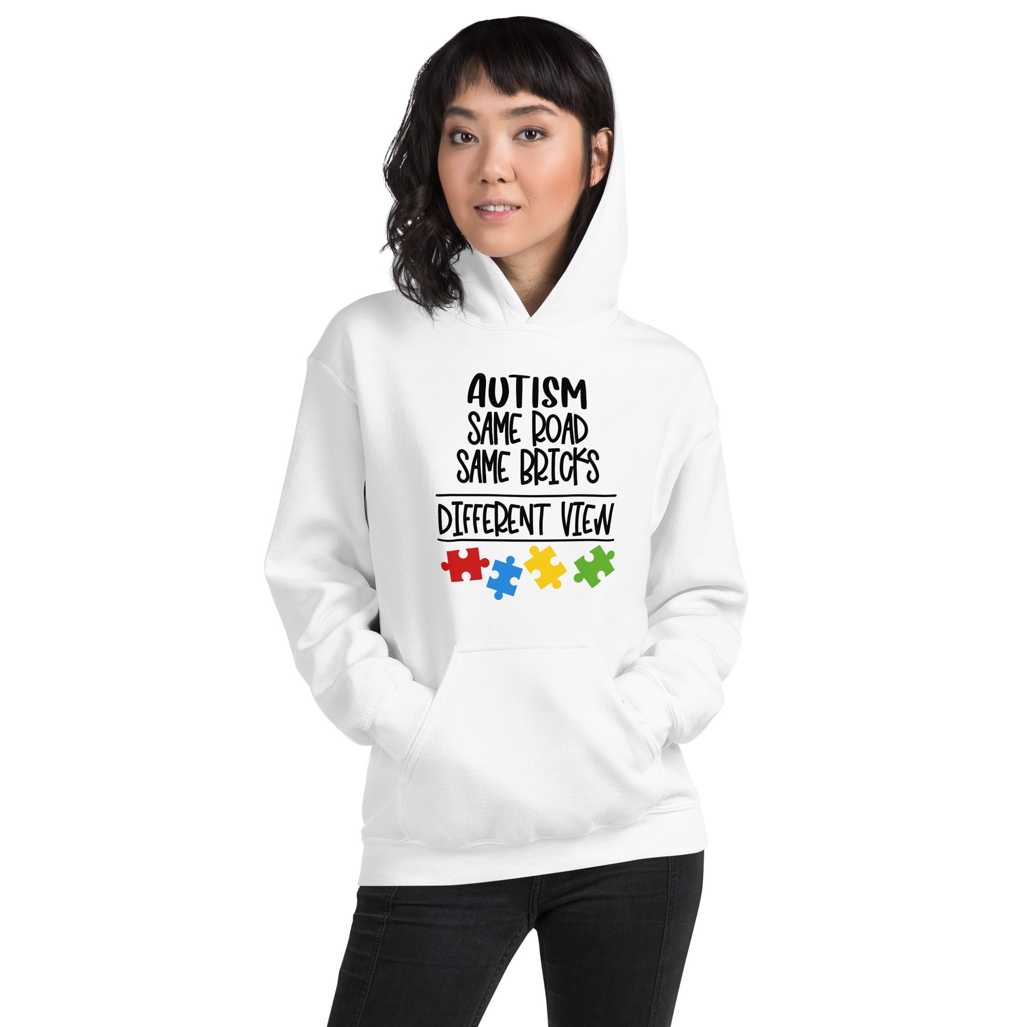 Unisex Hoodie- Autism Same Road