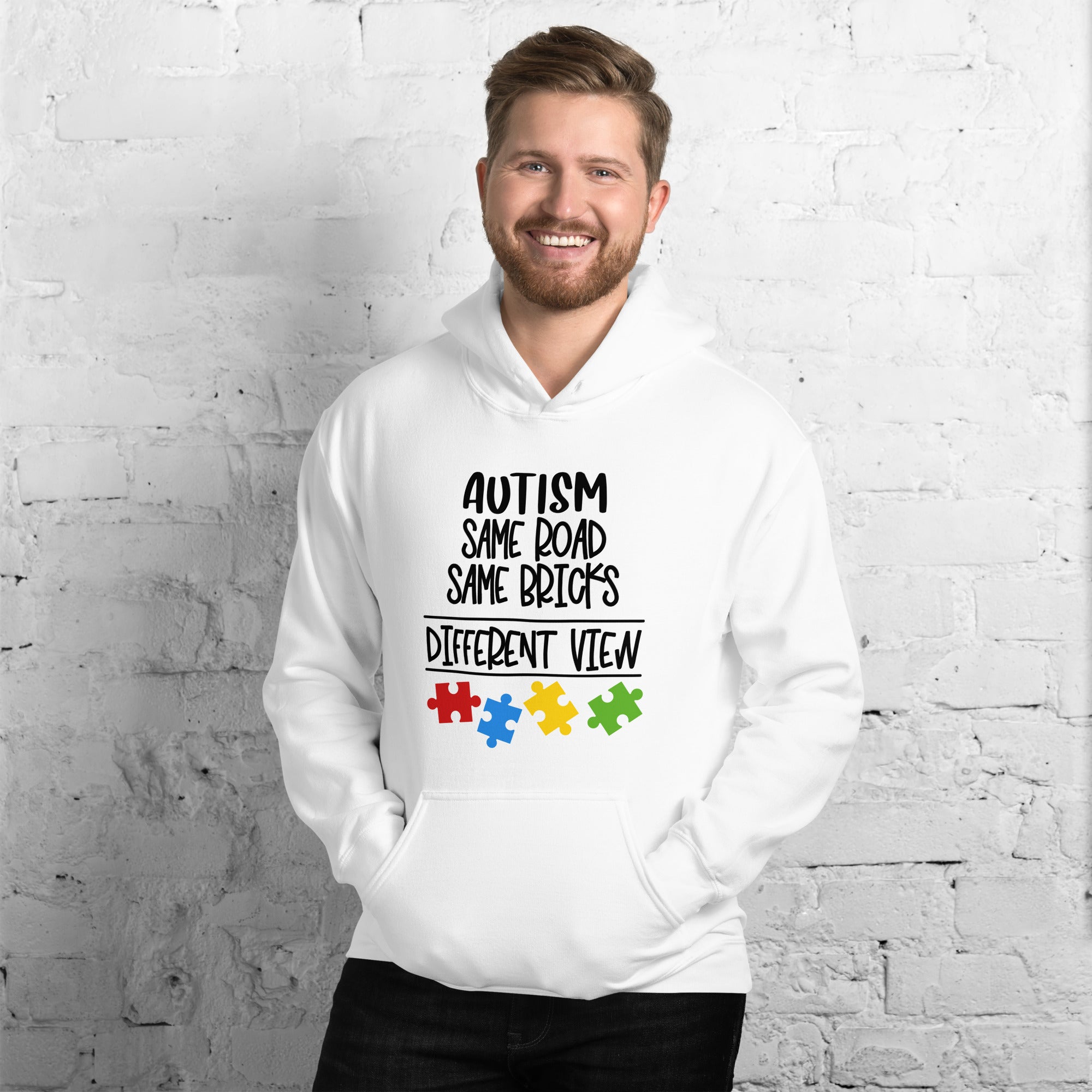 Unisex Hoodie- Autism Same Road