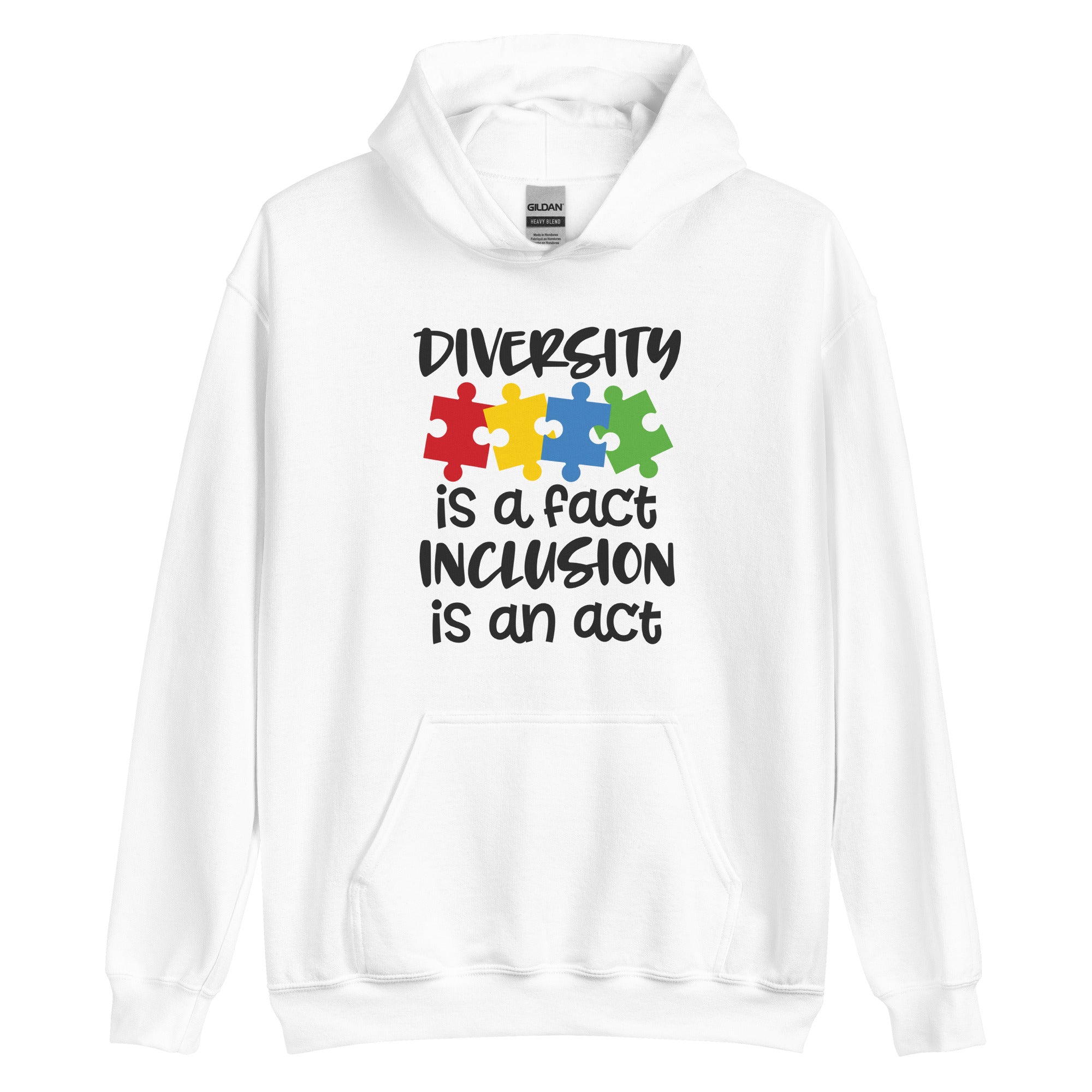 Unisex Hoodie- Diversity is a fact inclusion is an act