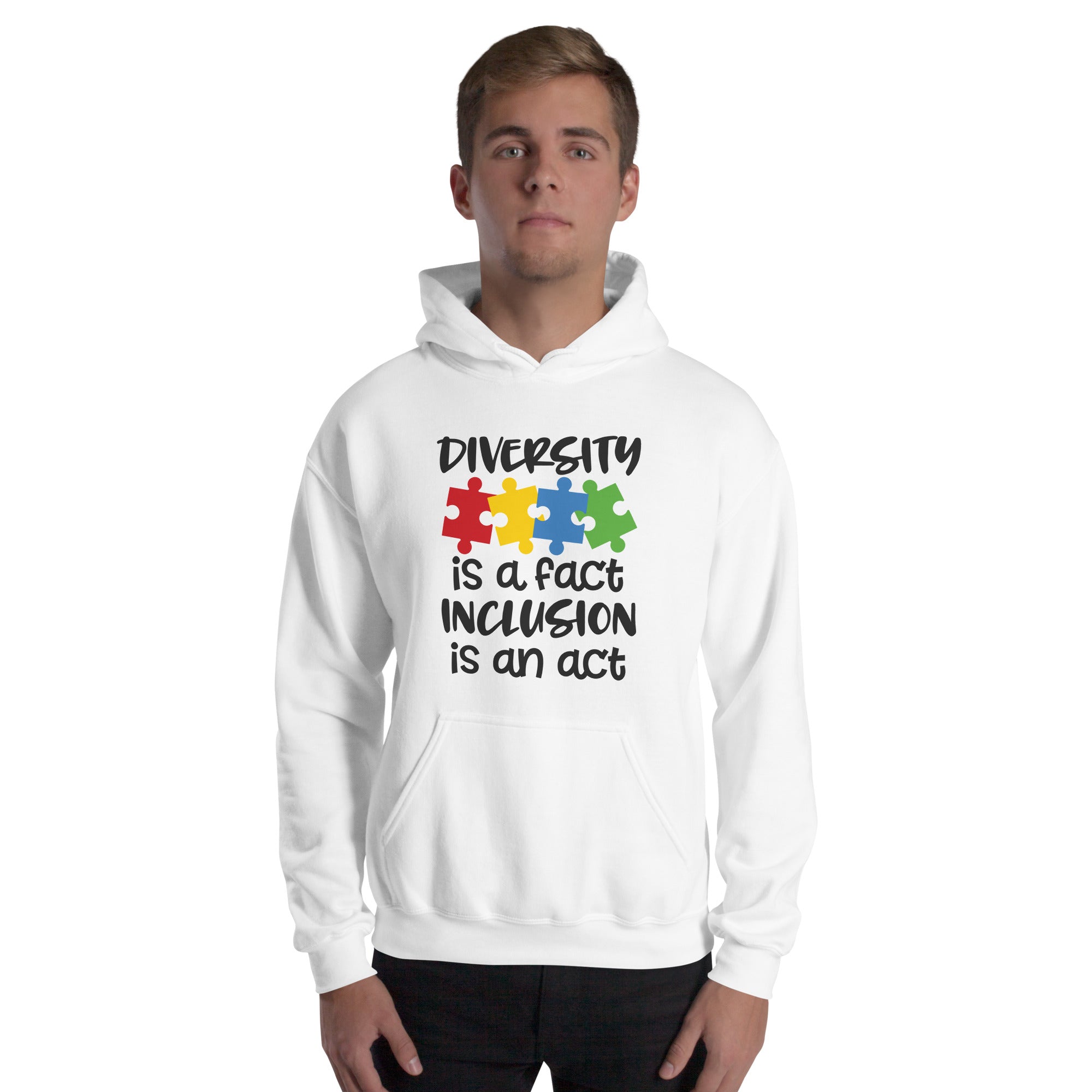 Unisex Hoodie- Diversity is a fact inclusion is an act