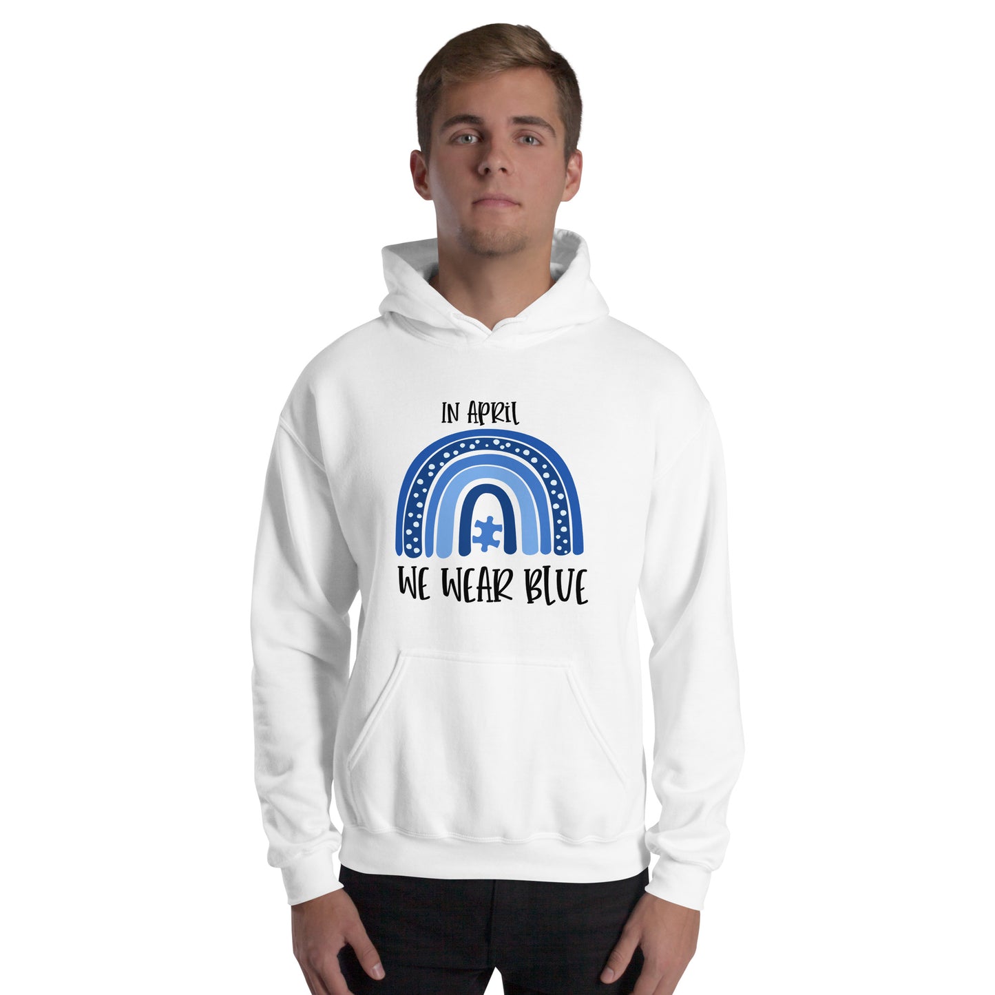 Unisex Hoodie- In April  We Wear Blue