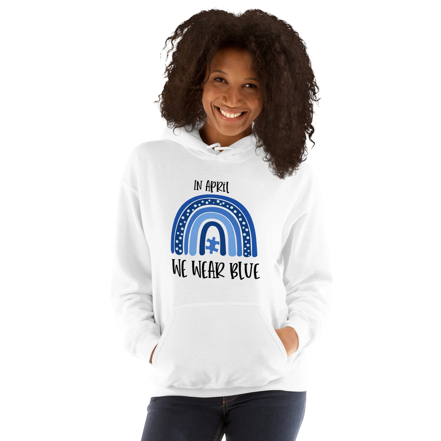 Unisex Hoodie- In April  We Wear Blue