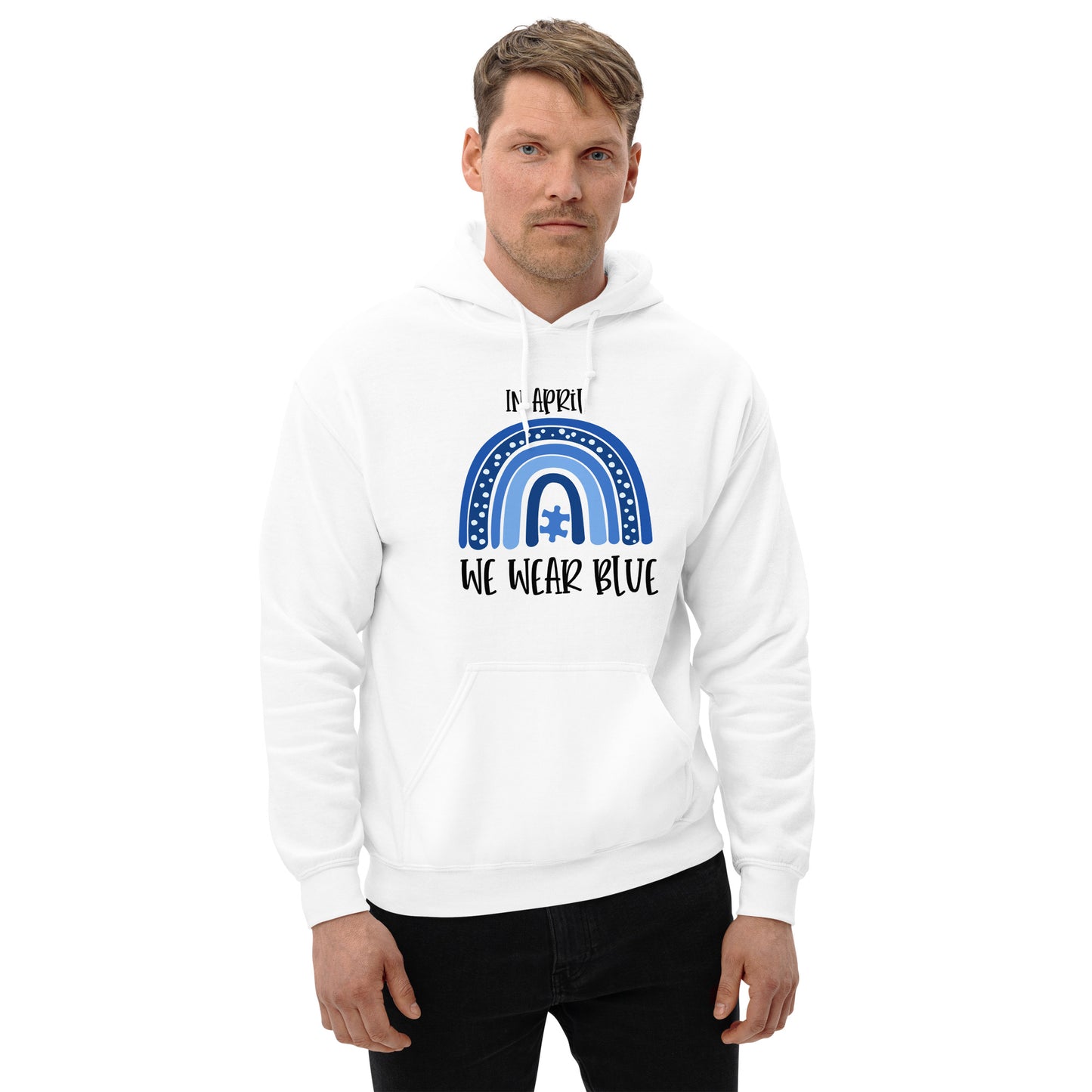 Unisex Hoodie- In April  We Wear Blue