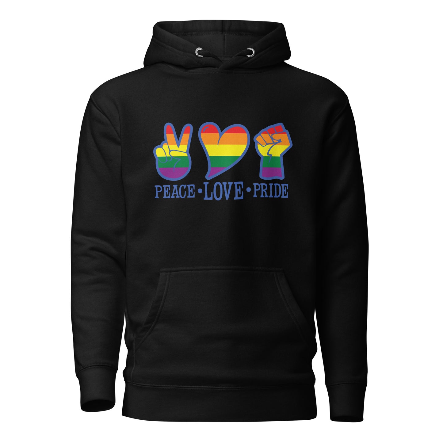 Unisex Hoodie- Peace love pride