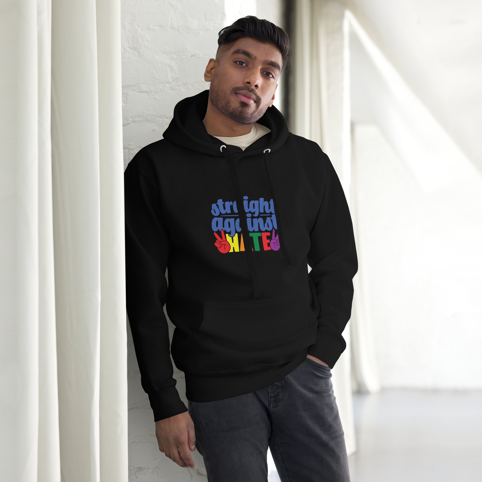 Unisex Hoodie- Straight against hate