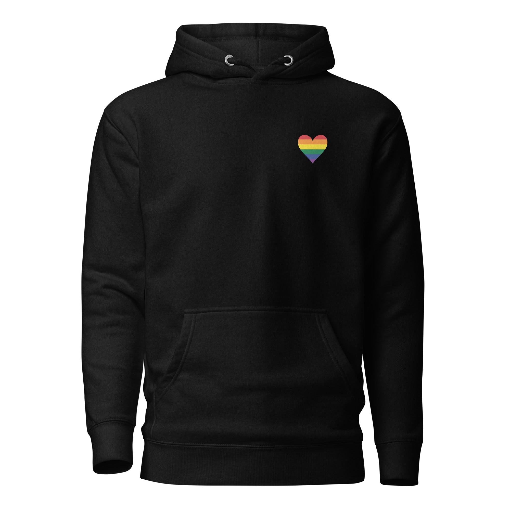 Unisex Hoodie-Pride Rainbow Heart