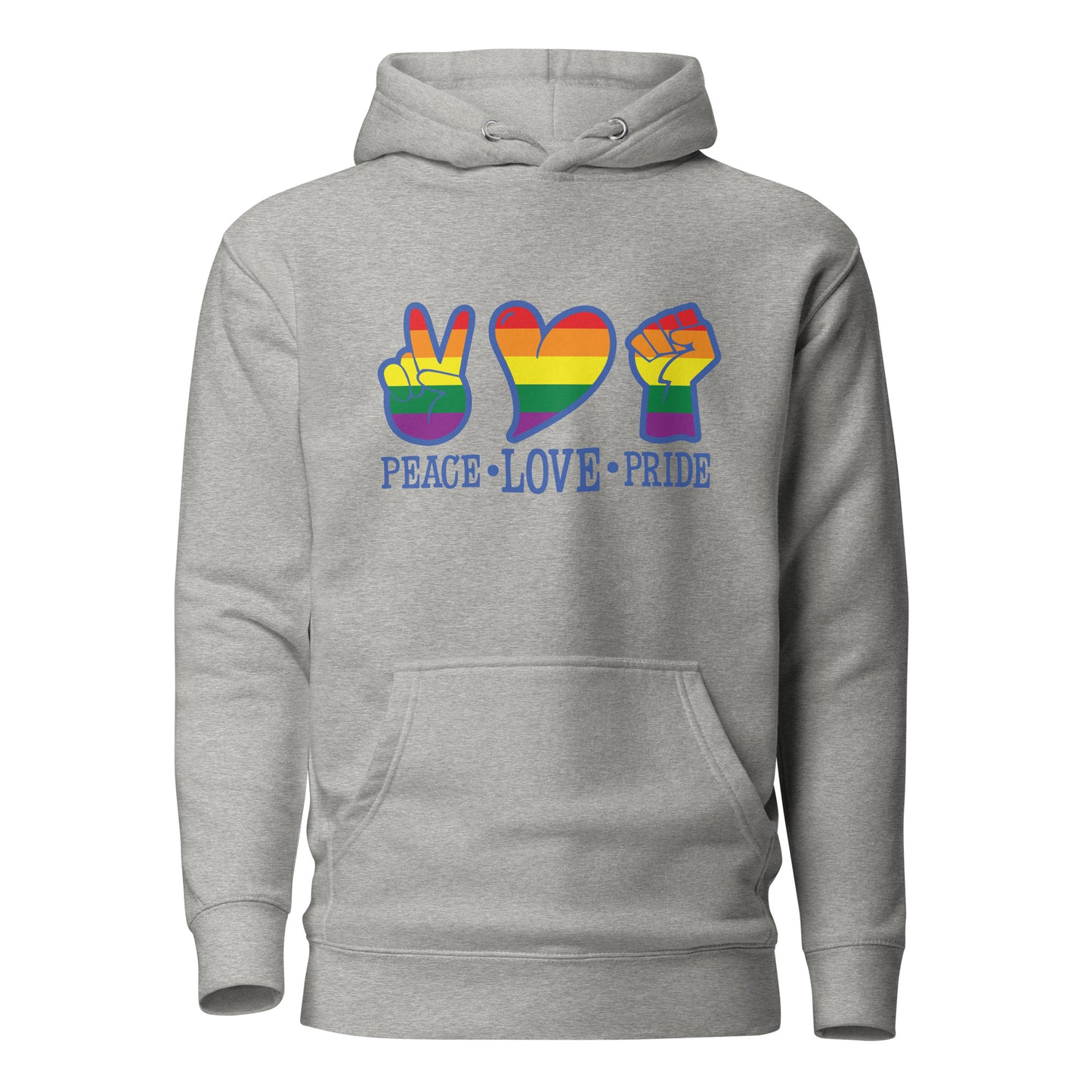 Unisex Hoodie- Peace love pride