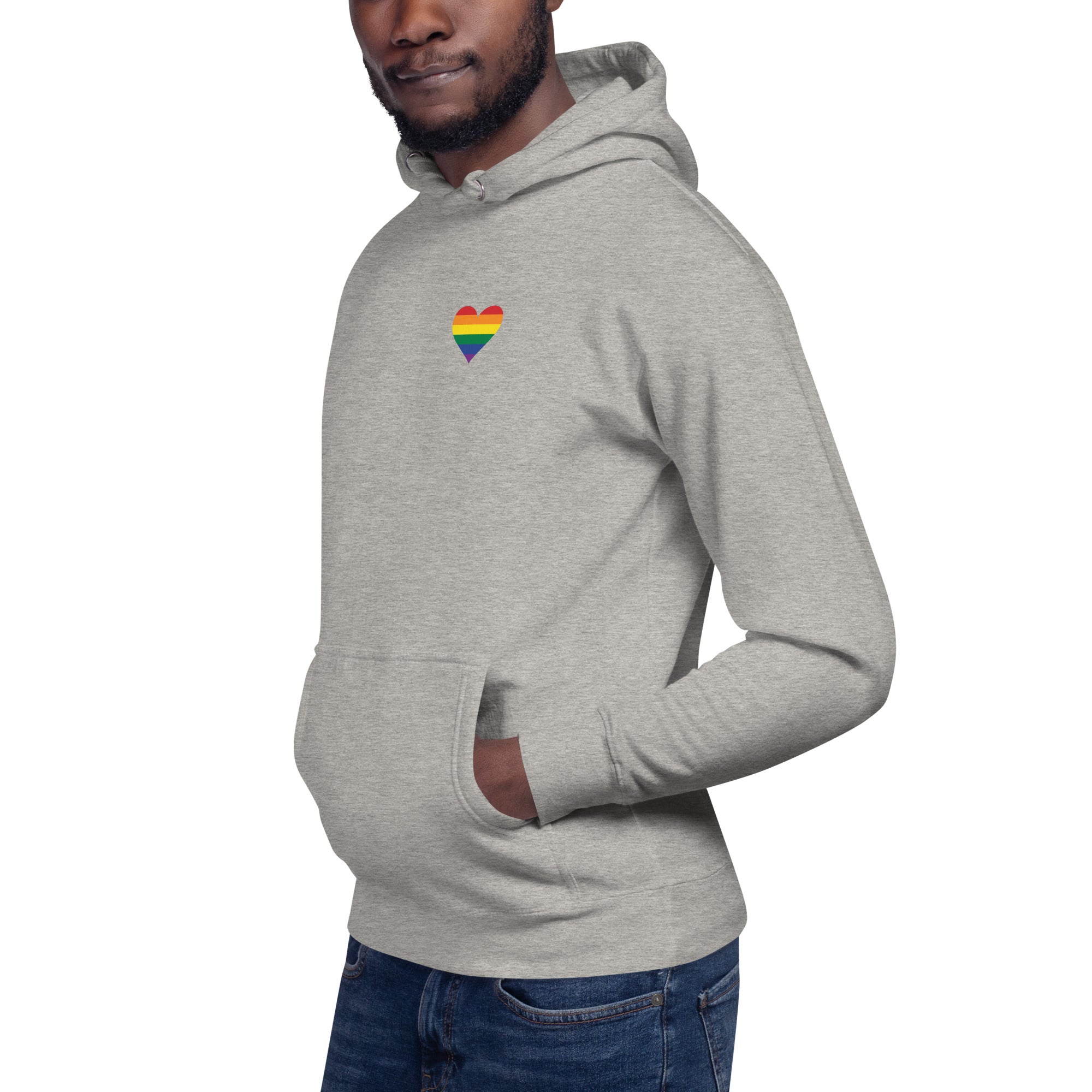 Unisex Hoodie-Pride Rainbow Heart