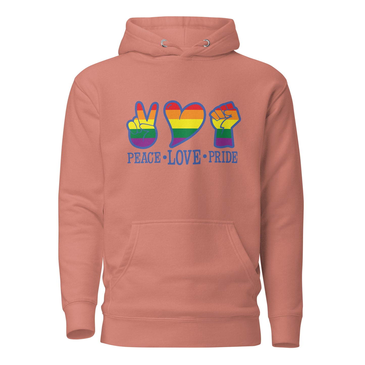 Unisex Hoodie- Peace love pride