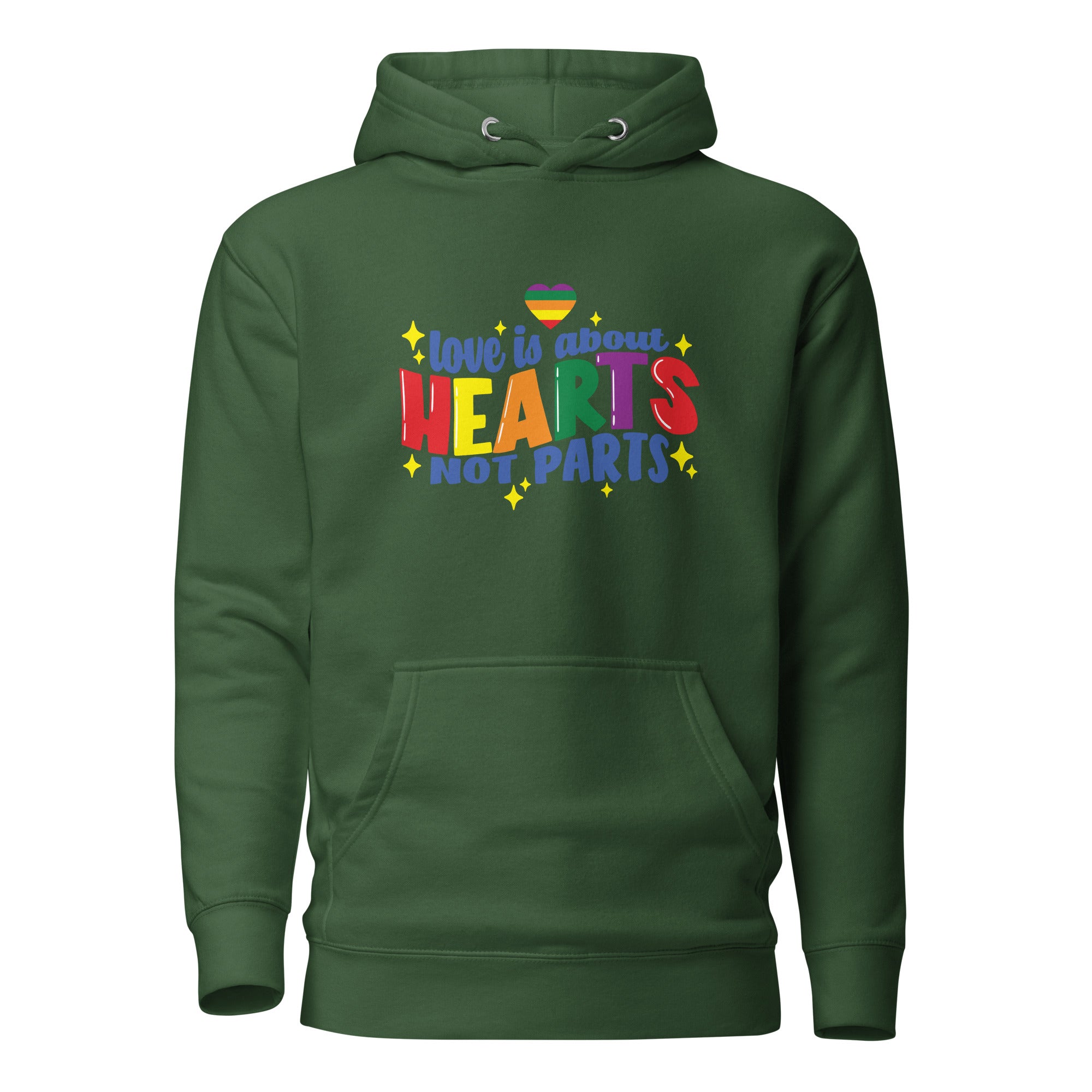 Unisex Hoodie- Love is about hearts not parts