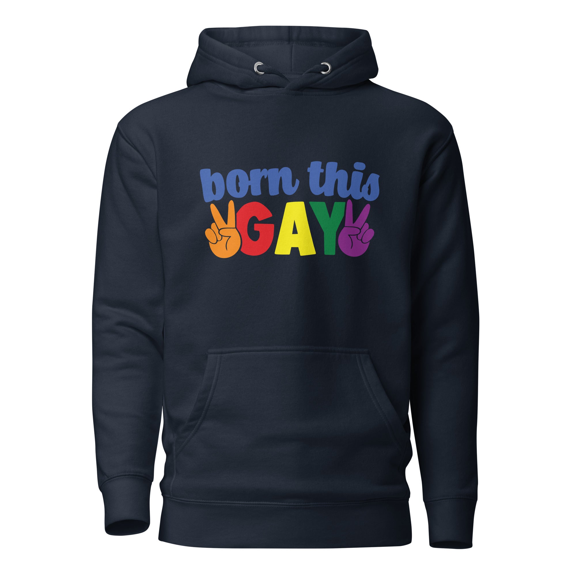 Unisex Hoodie- Born this gay